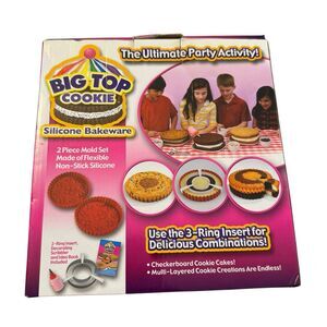 BIG TOP COOKIE Silicone Bakeware Giant Cookie Mold NON-STICK 25x Bigger Cookies